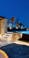 Mykonos Town Black Villa with Cave Heated Pool