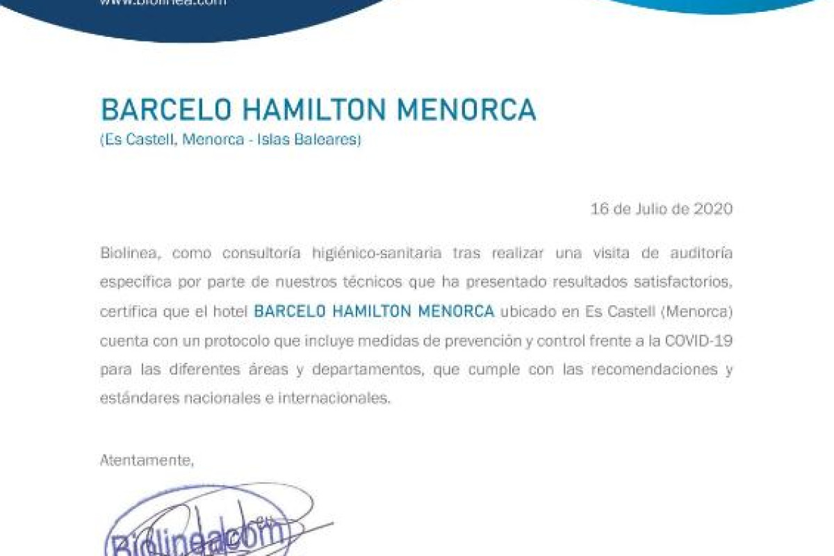 Hotel Barcelo Hamilton Menorca