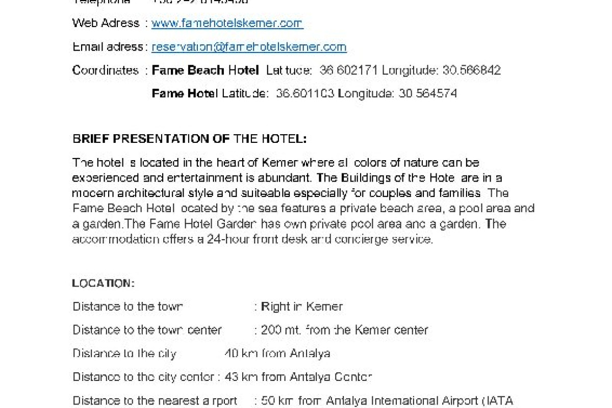 FAME BEACH HOTEL