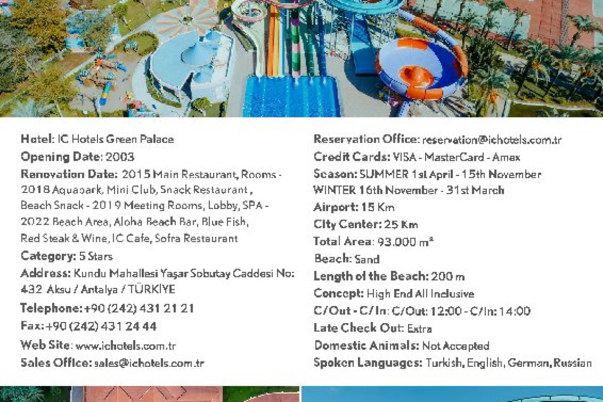 IC HOTELS GREEN PALACE AND VILLAS