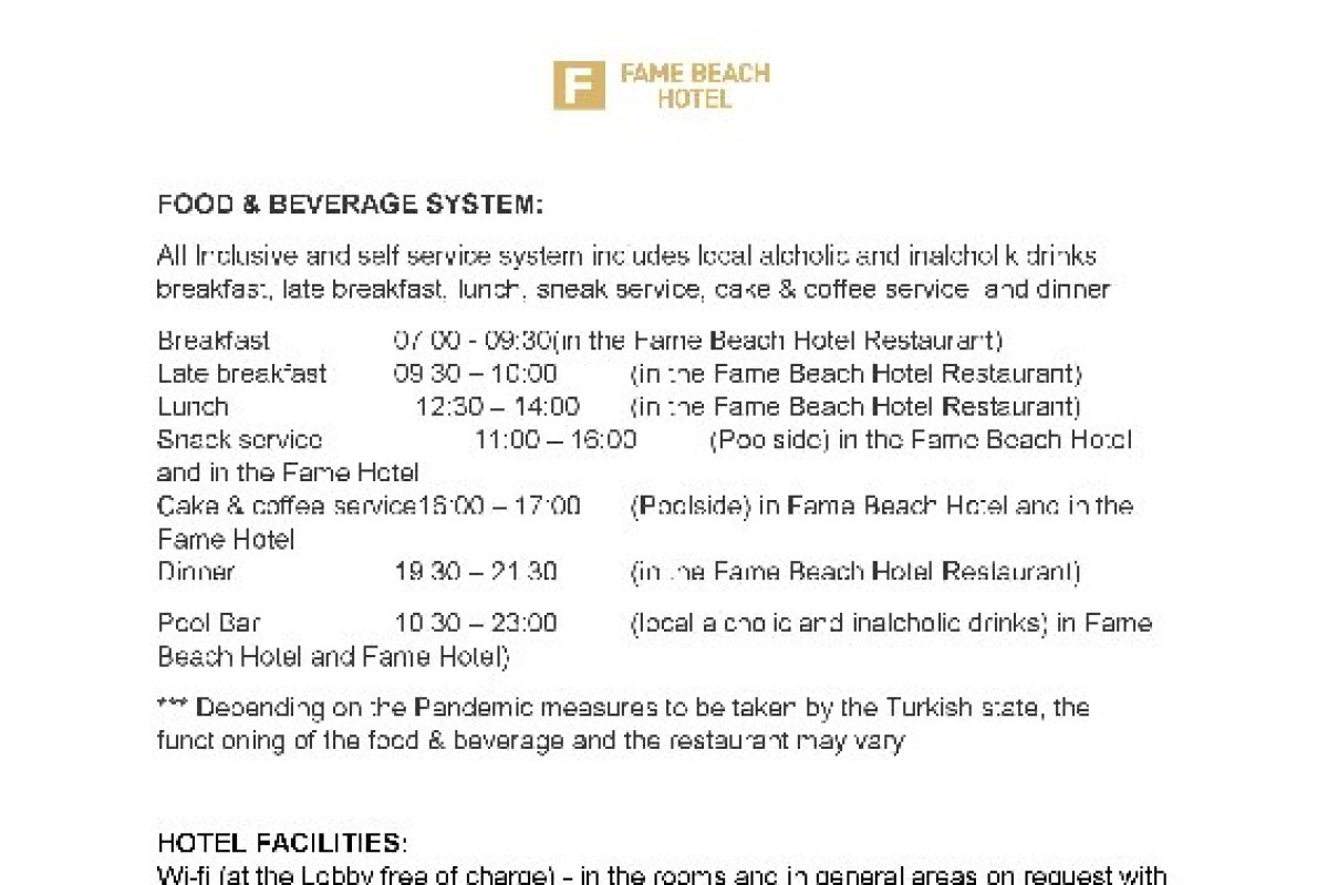 FAME BEACH HOTEL