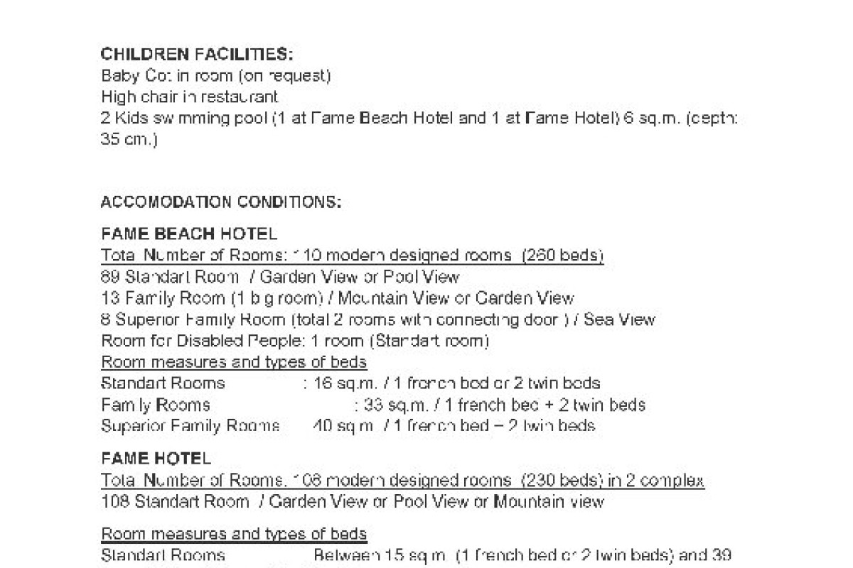 FAME BEACH HOTEL