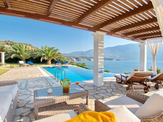 VILLA ODYSSEUS FRONT LINE SEA VIEW VILLA WITH POOL