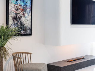 Mykonos Town Black Villa with Cave Heated Pool