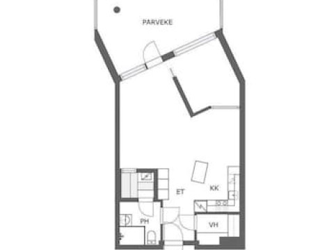 2NDHOMES 1BR APARTMENT IN KAMPPI CENTER WITH SAUNA AND BALCONY