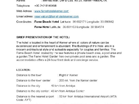 FAME BEACH HOTEL